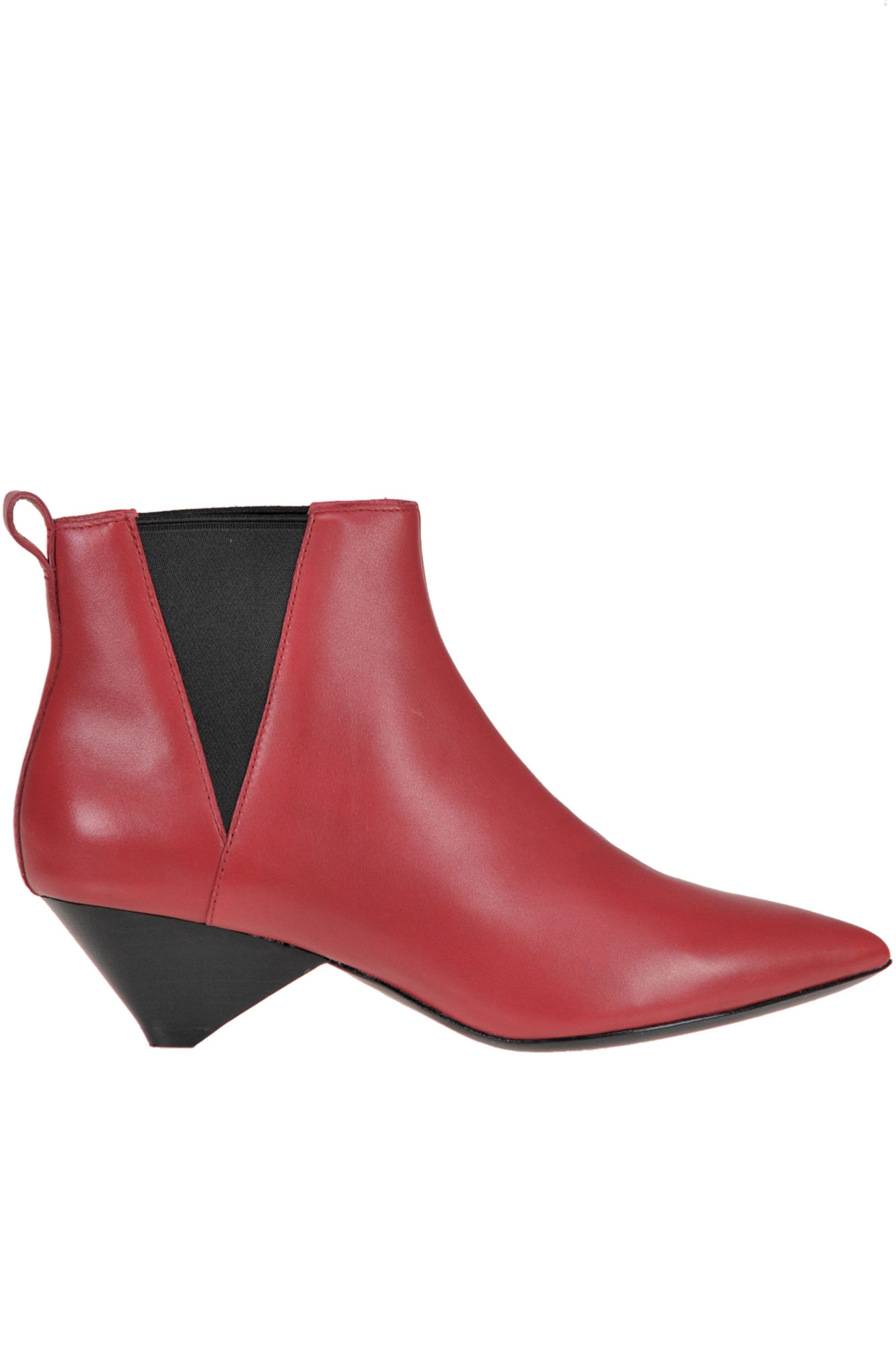 ASH LEATHER ANKLE-BOOTS