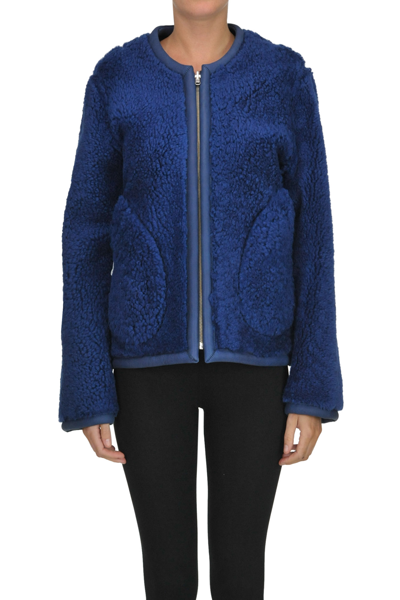 Sofie D'hoore Reversible Shearling Jacket In Blue