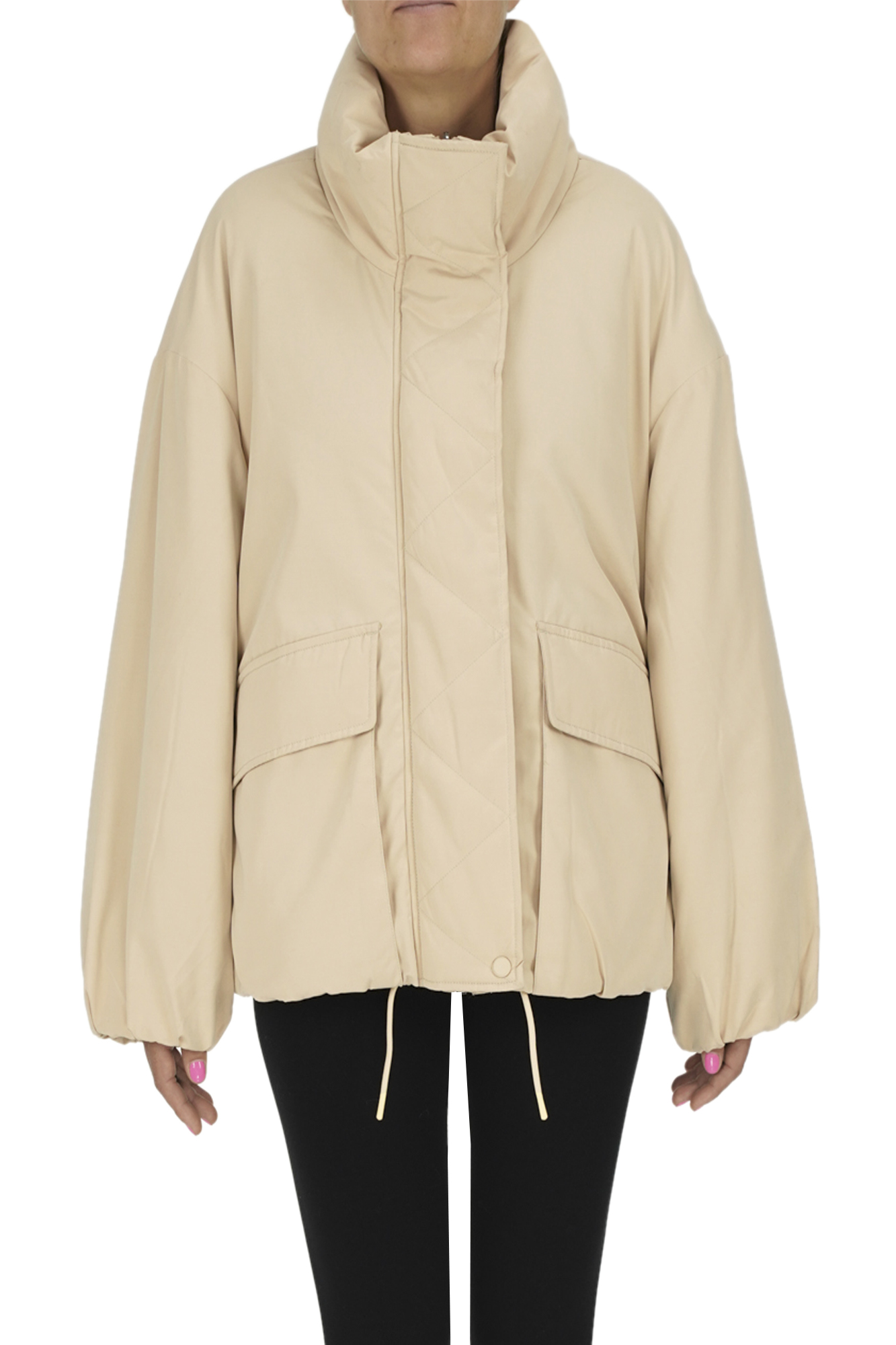Oof Wear Reversible Down Jacket With Eco-fur Interior In Neutral