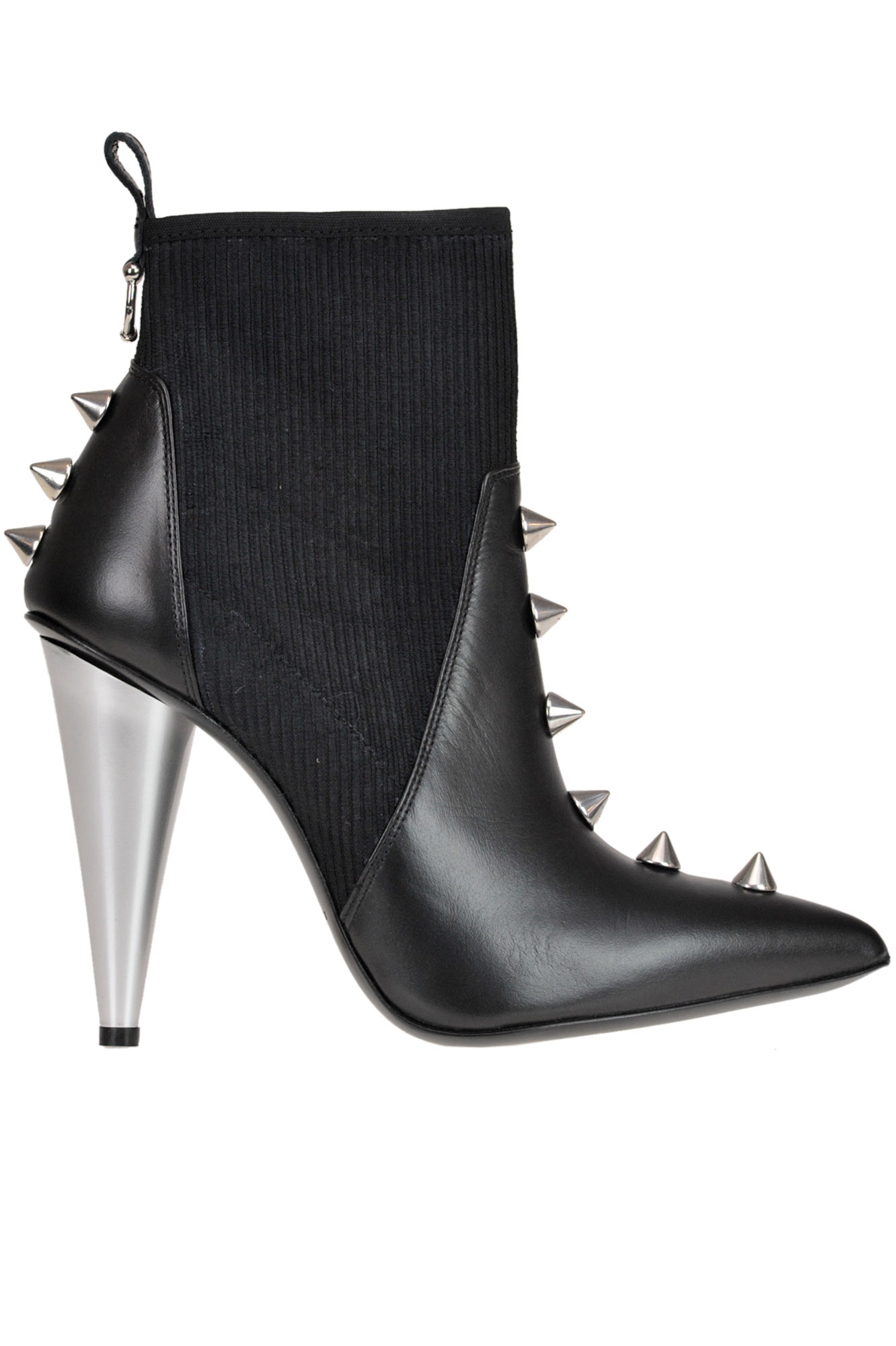 John Richmond Studded Ankle Boots In Black