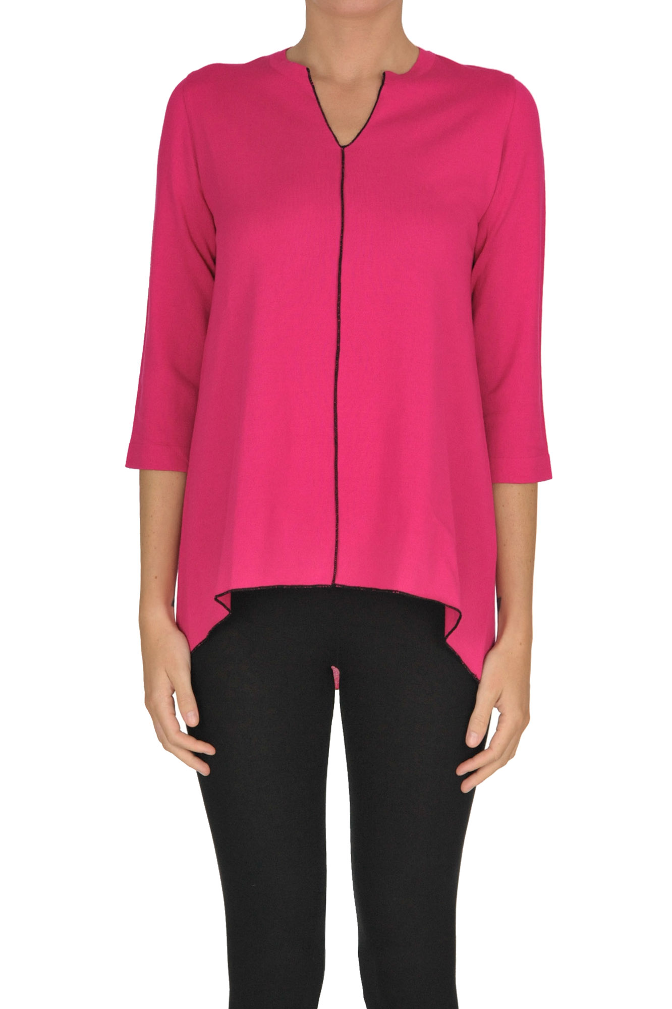 Alessandro Viscose-blend Pullover In Fuxia