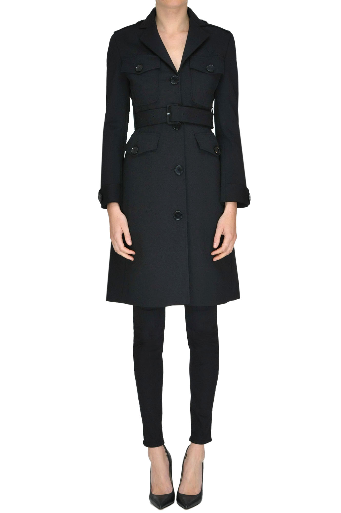 Simone Rocha Trench Coat In Black