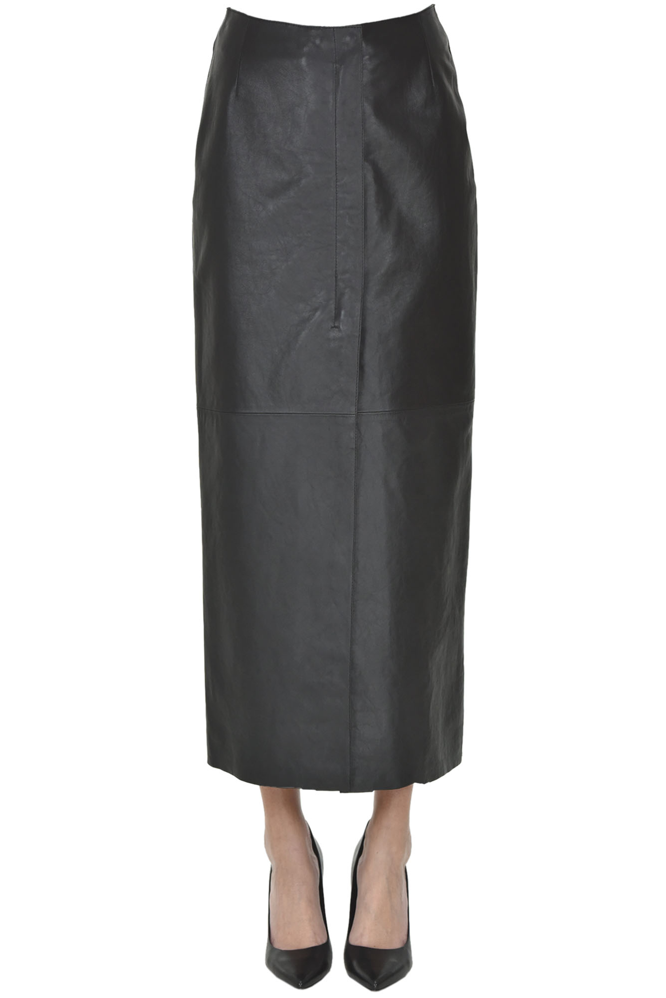 Sportmax Leather long pencil skirt Buy online on Glamest Fashion Outlet Online
