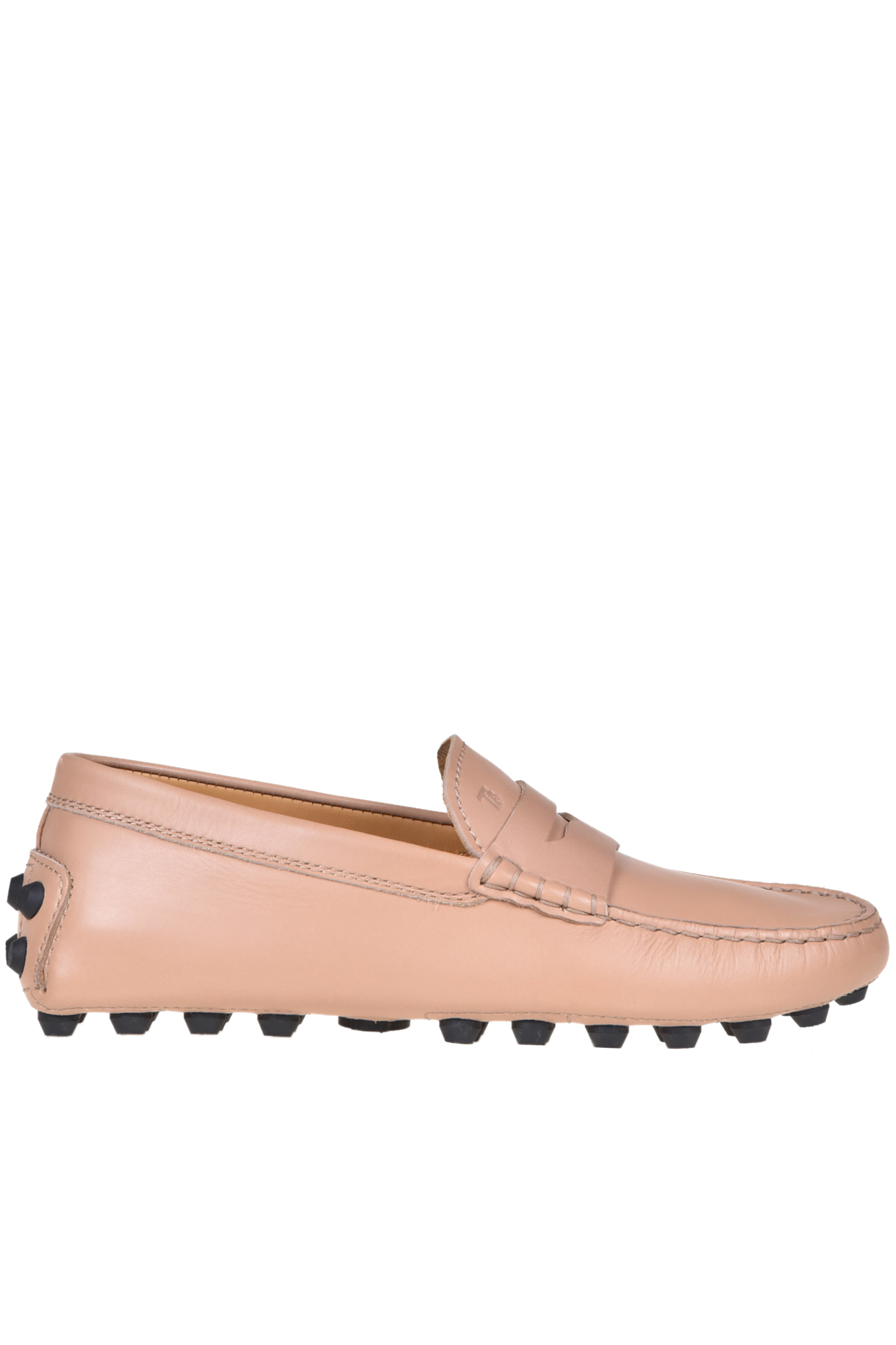 Tod's Gommino Macro Mocassins In Peach