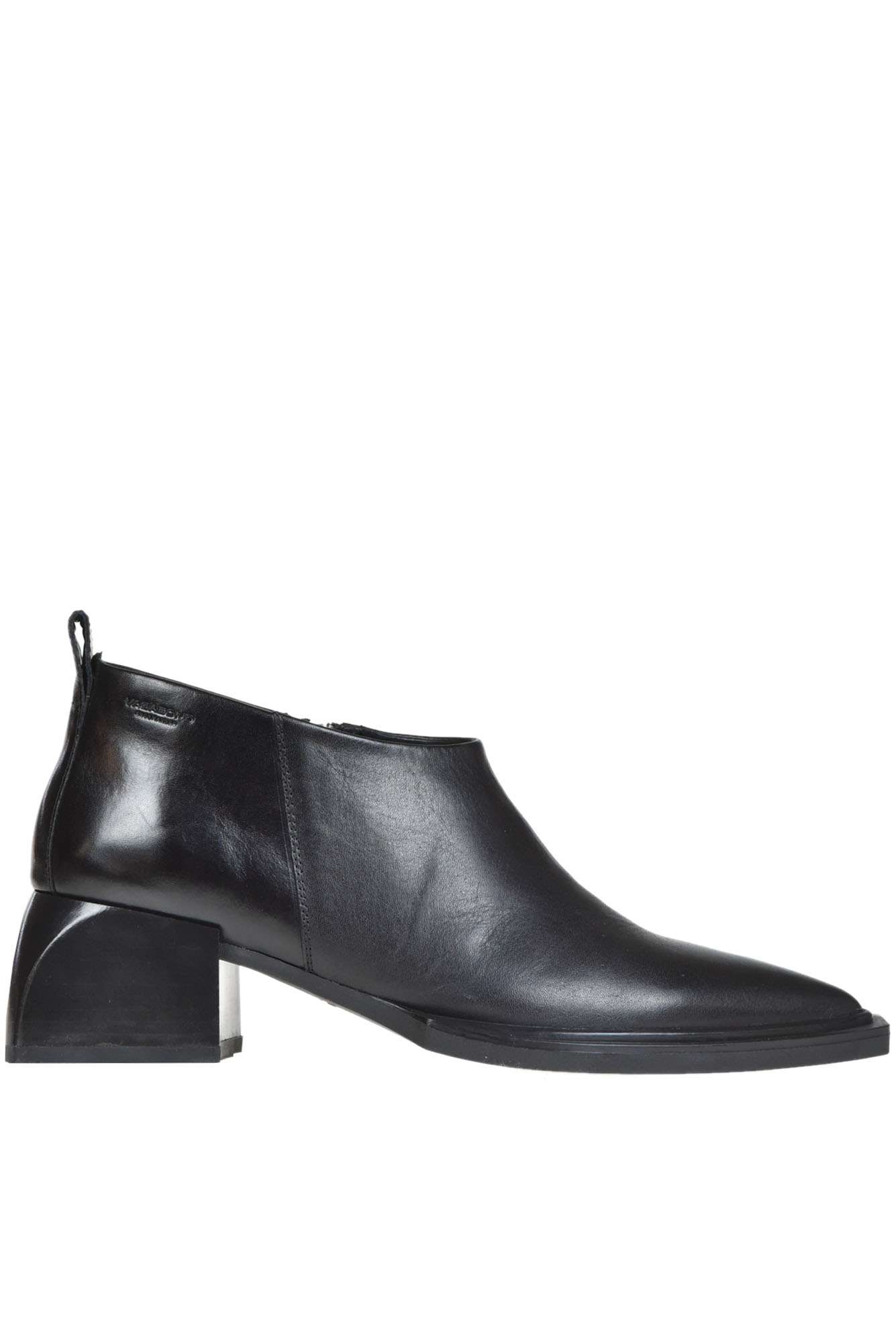 Vagabond Brushed Leather Ankle Boots In Black