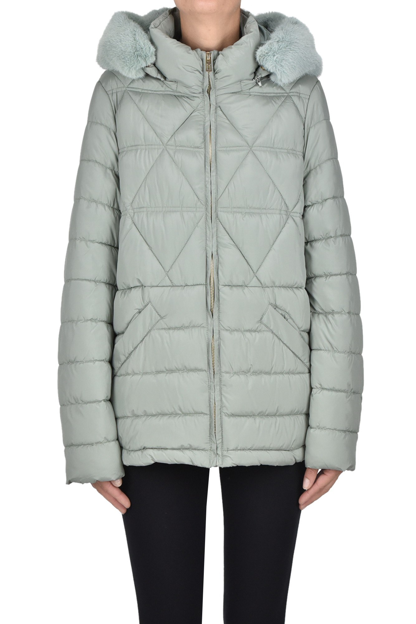 Vantita' Quilted Eco-friendly Down Jacket In Green