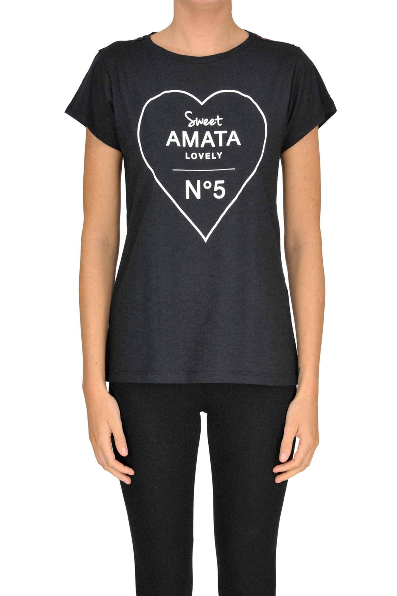 Sweet Matilda Cotton T-shirt In Black