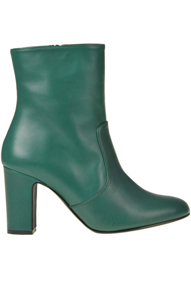 Shop Marc Ellis Leather Ankle Boots In Dark Green