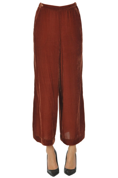 Shop Bellerose Velvet Trousers In Brick Red