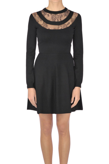 Valentino Lace-trimmed dress - Buy online on Glamest Fashion Outlet ...