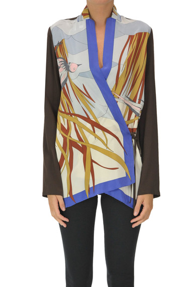 Shop Ibrigu Printed Silk Shirt In Multicoloured
