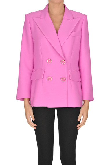 MULBERRY CREPÈ DOUBLE-BREASTED BLAZER