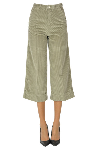 Pantaloni cropped in velluto a costine Glamest Donna Abbigliamento Pantaloni e jeans Pantaloni Pantaloni in velluto 
