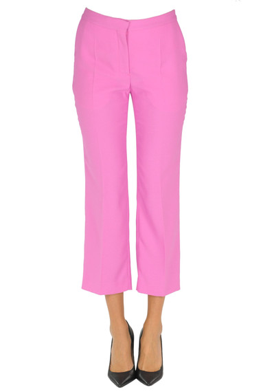 MULBERRY CROPPED CREPÈ TROUSERS