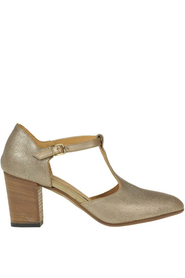 PANTANETTI TANGO STYLE TEXTURED LEATHER PUMPS