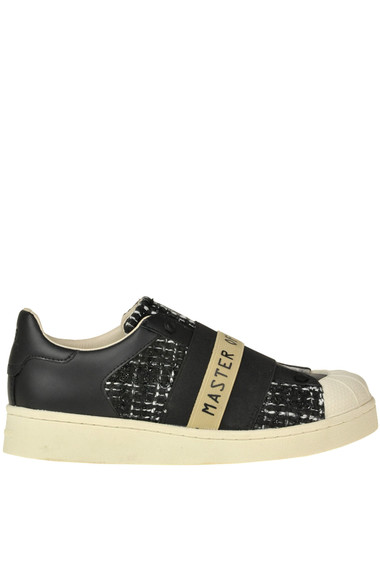 Shop Moa Master Of Arts Leather Slip-on Sneakers In Black