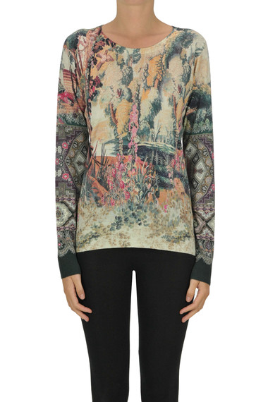 Shop Etro Printed Pullover In Multicoloured