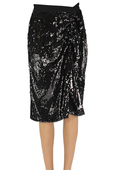Pinko Mike Sequined Skirt In Black