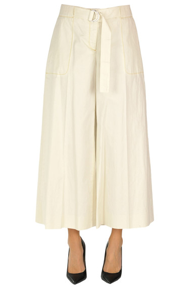 Maison Margiela Cropped Trousers In Cream