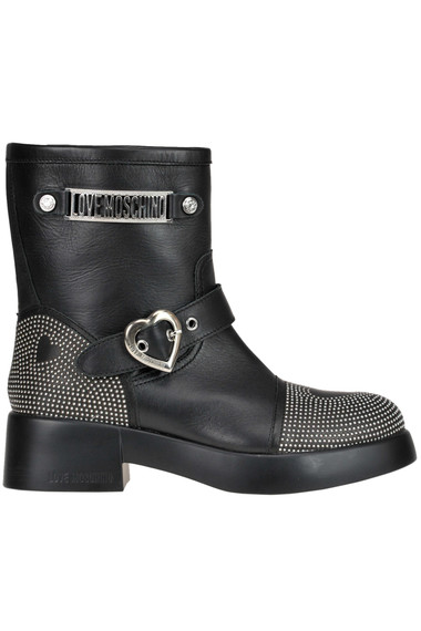 Moschino Studded leather biker boots 