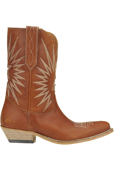 Shop Golden Goose Wish Star Texan Boots In Hazel