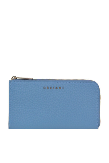 Orciani Grainy Leather Wallet In Sugar Paper