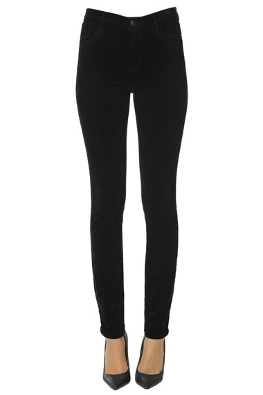 Shop J Brand Velvet 5 Pockets Trousers In Black