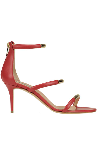 Ninalilou Leather Sandals In Red