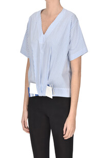 Blusa in cotone a righe Shi.RT Milano