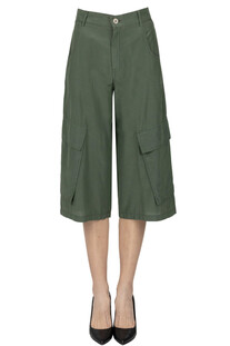 Bermuda stile cargo in seta e cotone Kiltie