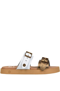 Two coloured leather slides Kianid
