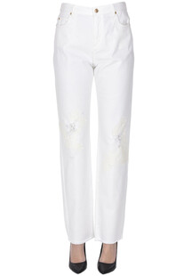 Lace inserts jeans Ermanno Firenze by Ermanno Scervino