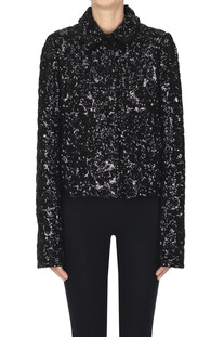 Giacca cropped con paillettes N°21