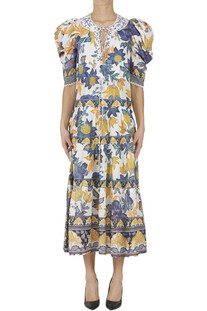 Flower print cotton dress Farm Rio