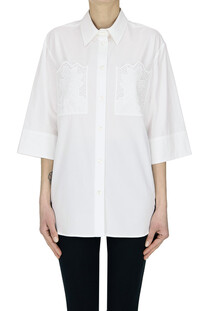 Camicia in cotone con tasche ricamate P.A.R.O.S.H.