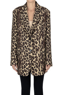 Blazer stampa animalier oversize Alberto Biani