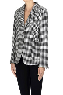 Blazer Lin stampa pied de poule Kiltie
