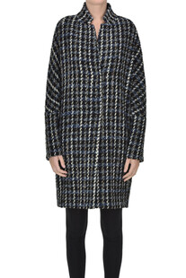 Checked print tweed coat Mouche