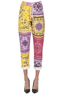 Bandana print fleece jogging trousers I.C.F.