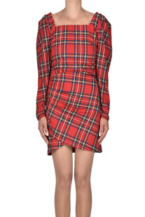 Abito stampa tartan Bucle