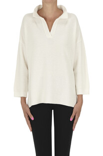 Cashmere polo style pullover  Clouds