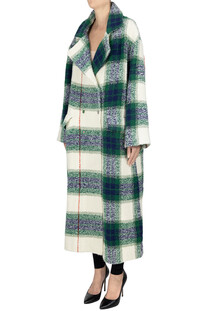 Cappotto doppiopetto stampa check Pero