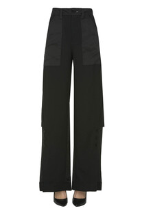 Crepè trousers with satin inserts High Tech