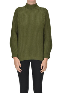 Ribbed cashmere knit turtleneck pullover  Be You
