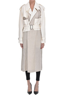 Linen and cotton trench coat Y'S Yohji Yamamoto