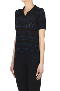 T-shirt in maglia a righe Roberto Collina