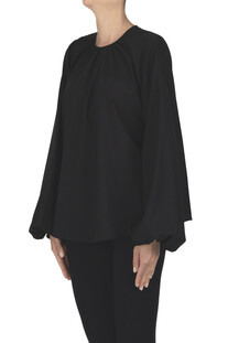 Blusa in crepè di lana Dondup