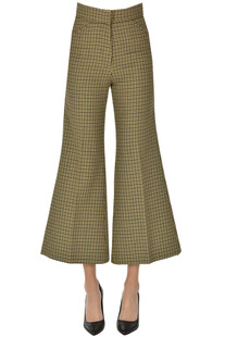 Cropped houndstooth print trousers Moncler