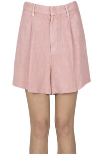 Shorts in cotone e lino Dondup