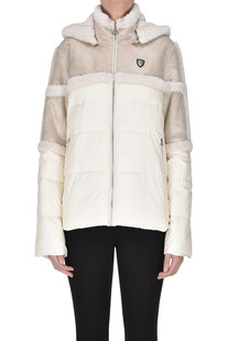 Eco-shearling inserts down jacket EA7 Emporio Armani